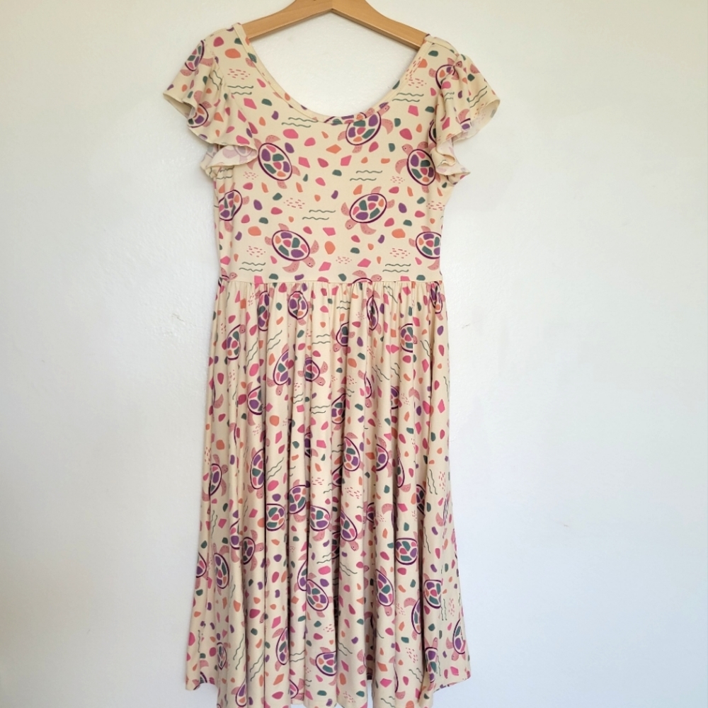 Flutter Sleeve Twirly Dress